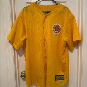 Majestic Yellow Baseball Jersey